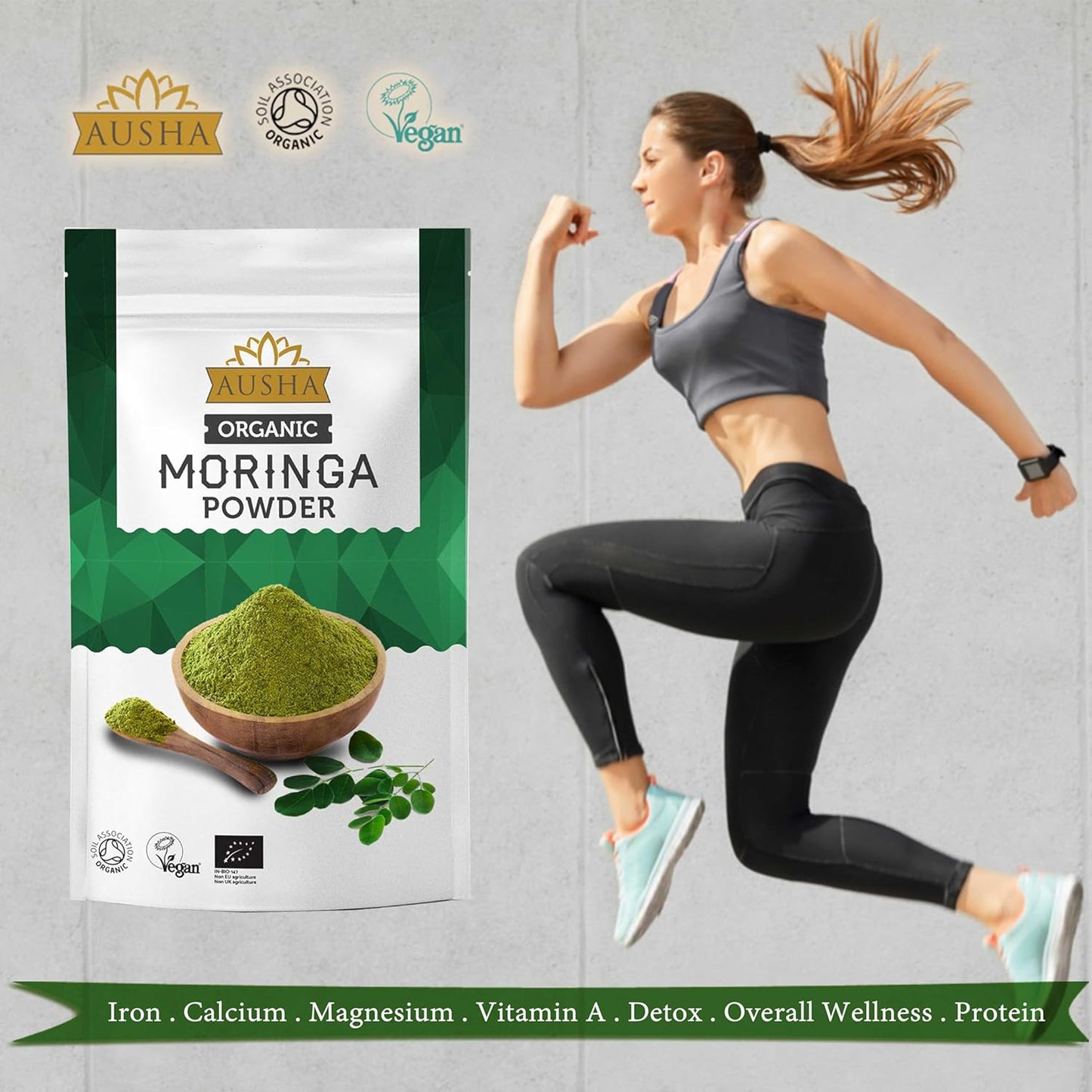 Moringa Leaf Powder 500g - Ausha Organic