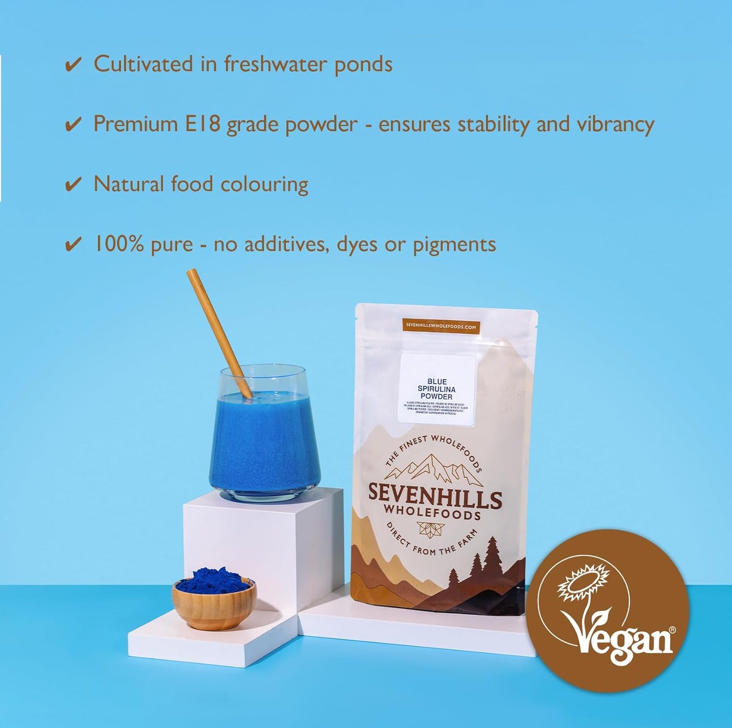 Spirulina Blue (Phycocyanin) Powder – 50g